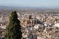 The panorama of old town of Granada, Albaicin, in Spain