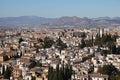 The panorama of old town of Granada, Albaicin, in Spain