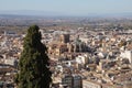 The panorama of old town of Granada, Albaicin, in Spain