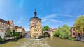 Panorama of Old Town Hall of Bamberg, Germany Royalty Free Stock Photo