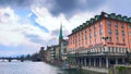 Panorama of old Zurich on Limmat River, Switzerland