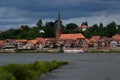 Panorama of the Old Town of Lauenburg at the River Elbe, Schleswig - Holstein