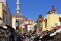 Panorama of Old town of Rhodes, Greece Royalty Free Stock Photo