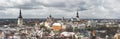 Panorama of the Old Town of Tallinn, Estonia Royalty Free Stock Photo