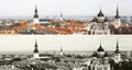 Panorama of the Old Town of Tallinn, Estonia Royalty Free Stock Photo