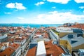 Panorama of old traditional city of Lisbon Royalty Free Stock Photo