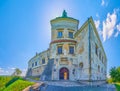 Panorama of Olesko Castle with its main gate, Ukraine Royalty Free Stock Photo