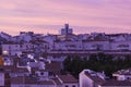 Panorama of Olvera at sunset Royalty Free Stock Photo