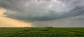 Panorama of an ominous looking thunderstorm Royalty Free Stock Photo