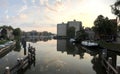 Panorama Oosterhaven in Groningen Royalty Free Stock Photo