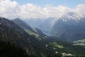 Panorama opening from Kehlstein mountain, the Bavarian Alps, Germany