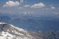 Panorama opening from Kitzsteinhorn, Ski resort slope, Kaprun, Austria