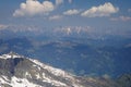 Panorama opening from Kitzsteinhorn, Ski resort slope, Kaprun, Austria