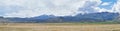 Panorama of Oquirrh Mountain range which includes The Bingham Canyon Mine or Kennecott Copper Mine, rumored the largest open pit c