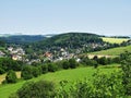 Panorama of the Ore Mountains (Saxony / Germany) Royalty Free Stock Photo