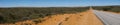 Panorama of an outback road Royalty Free Stock Photo