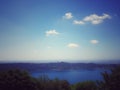 Panorama over Albano laziale Lake Royalty Free Stock Photo