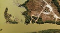 Panorama over Arges river - kayaking