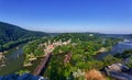 Panorama over Harpers Ferry from Maryland Heights