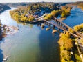 Panorama over Harpers Ferry from Maryland Heights Royalty Free Stock Photo