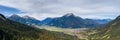 Panorama over mountains at ehrwald zwischentoren