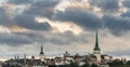 Panorama over old town of Tallinn in Estonia Royalty Free Stock Photo