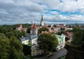 Panorama over old town of Tallinn in Estonia Royalty Free Stock Photo