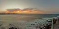 Panorama over a paradisiacal beach on the Australian Golden Coast in the state of Queensland Royalty Free Stock Photo