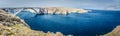 Panorama of Pag island bridge, Croatia. Royalty Free Stock Photo