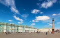 Panorama of Palace Square in Saint Petersburg, Russia Royalty Free Stock Photo