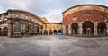 Panorama of Palazzo della Ragione and Piazza dei Mercanti in the Royalty Free Stock Photo