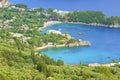 Panorama of Paleokastritsa, Corfu Royalty Free Stock Photo