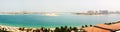 Panorama of the Palm Jumeirah man-made island Royalty Free Stock Photo