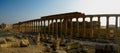 Panorama of Palmyra columns and ancient city, destroyed now, Syria