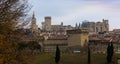 Panorama of Papal Palace, Avignon, France Royalty Free Stock Photo