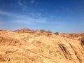 Landscapes of poor desert nature on the outskirts of Sharm el-Sheikh. Royalty Free Stock Photo