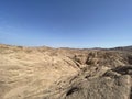 Landscapes of poor desert nature on the outskirts of Sharm el-Sheikh. Royalty Free Stock Photo