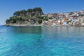 Panorama of Parga town, Epirus Royalty Free Stock Photo