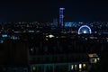 Panorama paris montmartre france city night Royalty Free Stock Photo