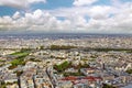 Panorama of Paris from the Montparnasse Tower. France. Royalty Free Stock Photo