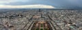 Panorama of Paris after the storm with tilt-shift effect