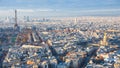 Panorama of Paris with Tower and les invalides Royalty Free Stock Photo