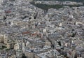 panorama of the Parisian city seen from the Eiffel tower