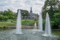 Panorama of the park at Cognac Town Hall.