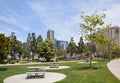 Panorama and Park in Downtown San Diego at the Pacific, California Royalty Free Stock Photo