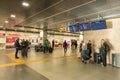 Panorama with passengers inside at Rome Ciampino Airport in 2023 in Italy