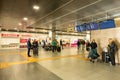 Panorama with passengers inside at Rome Ciampino Airport in 2023 in Italy