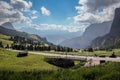 panorama of passo Gardena Royalty Free Stock Photo