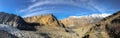 Panorama on Passu glacier. Royalty Free Stock Photo