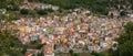 Panorama, Pastel houses on hillside Royalty Free Stock Photo